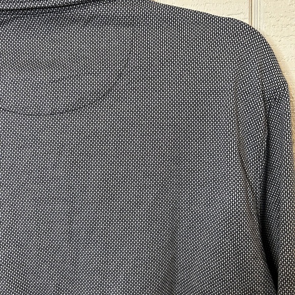 Untuckit Damaschino Diamond Birdseye Long Sleeve Polo, size XL. - Picture 4 of 6